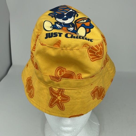 New Disney Parks Beach Sun Hat Infant Size ~ Mickey Mouse Yellow ~ Just Chillin' - Picture 10 of 15